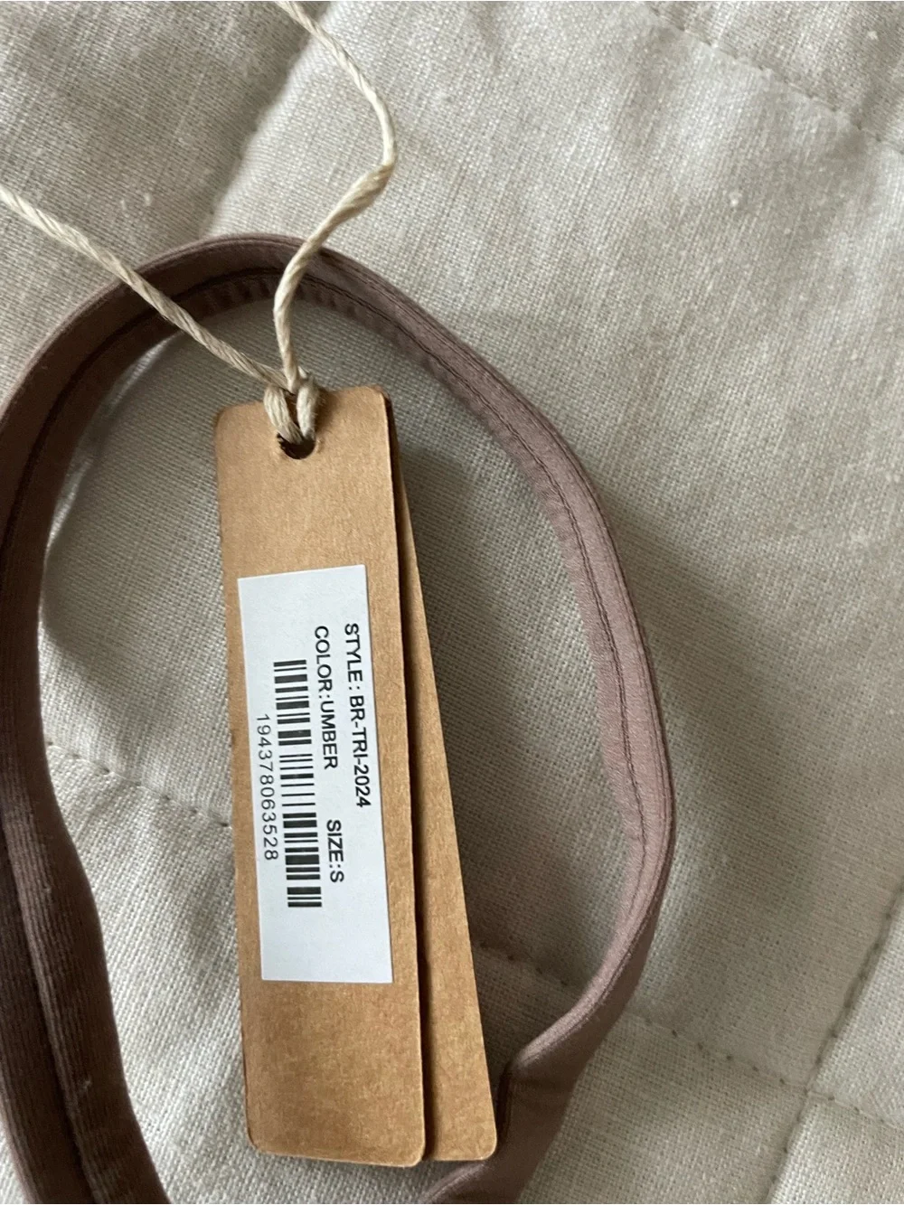 Skims Fits Everybody Triangle Bralette in Umber and Clay S NWT - Picture 4 of 6